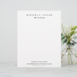 Modern Monogram Personal Business Professionell Le Brevhuvud