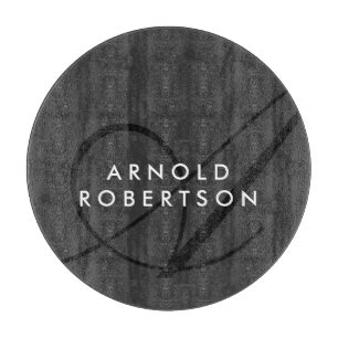 Modern Monogram Plain Grått Trendig