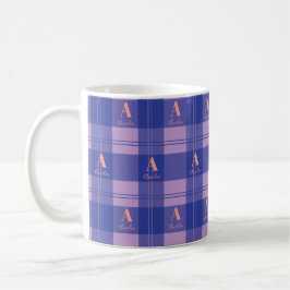 Modern monogram Play Mönster Lila Kaffemugg