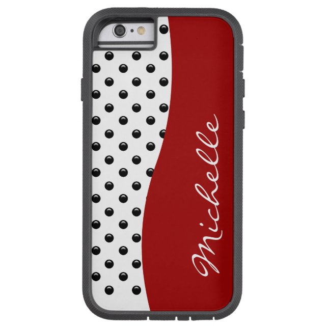 Modern Monogram Polka-punkt (Baksidan)