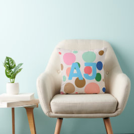 Modern Monogram Polka-punkt Kudde