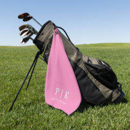 Modern Monogram Premium Golfhandduk