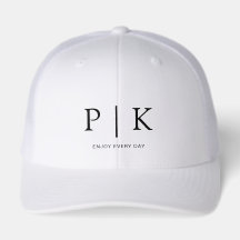 Modern Monogram Premium Vit Keps
