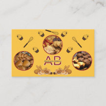 Modern Monogram Professionell Bakery Gult Anpassni