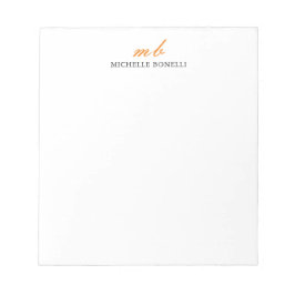 Modern Monogram Professionell Enkel Minimal Anteckningsblock