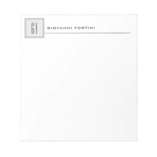 Modern Monogram Professionell Enkel Minimalistisk Anteckningsblock
