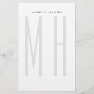 Modern Monogram Professionell Enkel Minimalistisk Brevpapper