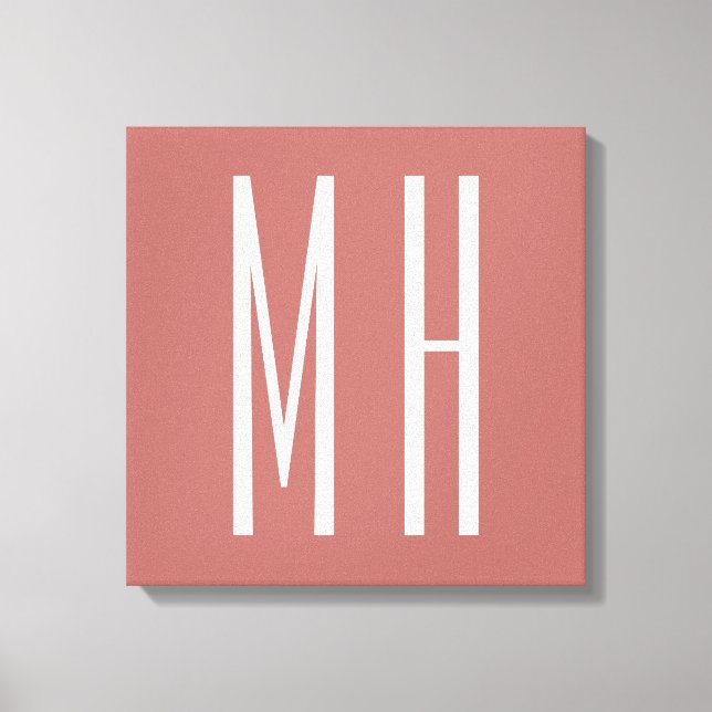 Modern Monogram Professionell Enkel Minimalistisk Canvastryck (Framsida)