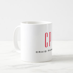 Modern monogram Professionell - minimalistiskt Nam Kaffemugg