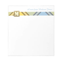Modern Monogram-Professionell Namn Tartan