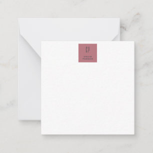 Modern Monogram Professionell Plain Ro Guld White Anteckningskort