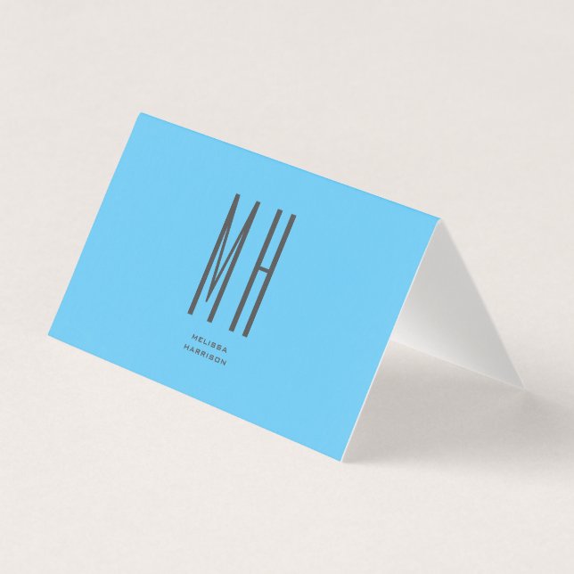 Modern monogram Professionell Plain Simple Himlar  Kort (Framsida)