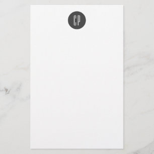 Modern monogram Professionell Plain Simple Initial Brevpapper