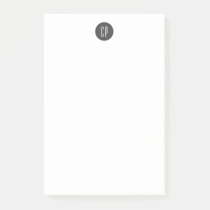 Modern monogram Professionell Plain Simple Initial Post-it Block