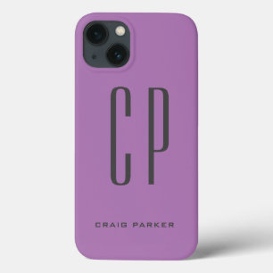 Modern Monogram Professionell Plain Simple Lavende