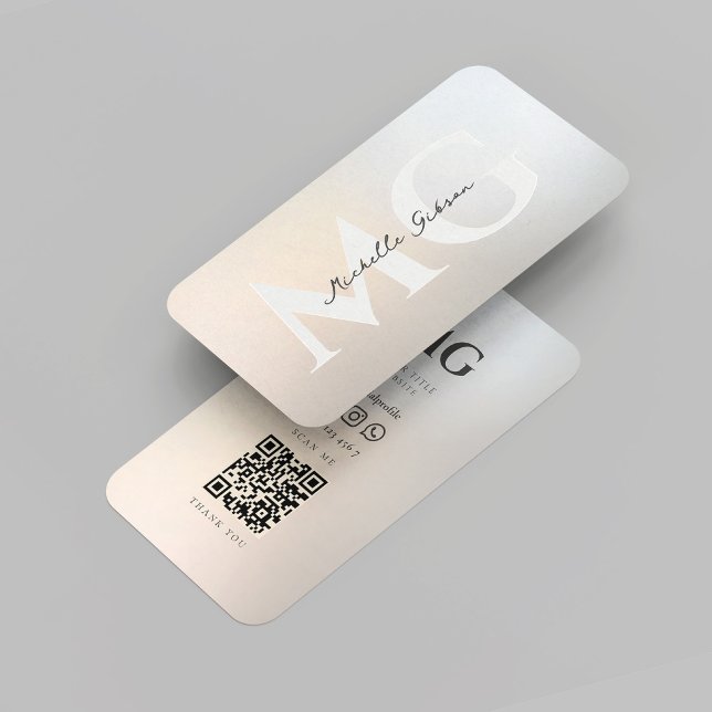 Modern Monogram Professionell Silver Guld Marknads Visitkort (Modern Monogram Professional Silver Gold Marketing Business Card
)