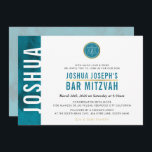 MODERN MONOGRAM PUB MITZVAH sida pub tealblått Inbjudningar<br><div class="desc">med kat masard >> kat@simplysweetPAPERIE.com <<< PUB MITZVAH Inbjudan till ditt barn att konfigurera trendiget som mall är det enkelt att lägga till egna uppgifter eller slått anpassningsknappen och du kan lägga till eller ändra text, typsnitt, storlekar osv. TIP: 1. Om du vill ändra/flytta grafik/ändra bakgrund slå färg knappen "anpassa"....</div>