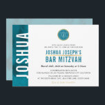 MODERN MONOGRAM PUB MITZVAH sida pub tealblått Inbjudningar<br><div class="desc">med kat masard >> kat@simplysweetPAPERIE.com <<< PUB MITZVAH Inbjudan till ditt barn att konfigurera trendiget som mall är det enkelt att lägga till egna uppgifter eller slått anpassningsknappen och du kan lägga till eller ändra text, typsnitt, storlekar osv. TIP: 1. Om du vill ändra/flytta grafik/ändra bakgrund slå färg knappen "anpassa"....</div>