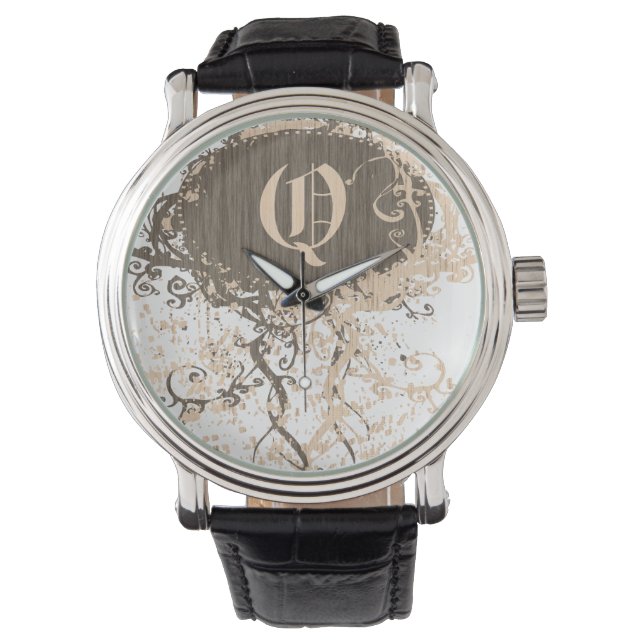 Modern monogram Q Armbandsur (Framsida)