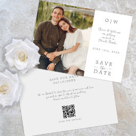 Modern monogram QR Spara datum Datumet