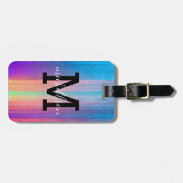 Modern monogram resggage-tagg bagagebricka