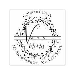 Modern Monogram Returadress Självbläckande Stämpel