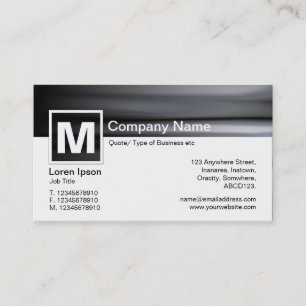 Modern Monogram - Rörelse Oskärpa Visitkort