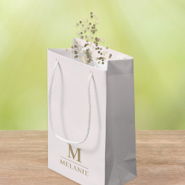 Modern monogram Rosa Guld Gift Bag