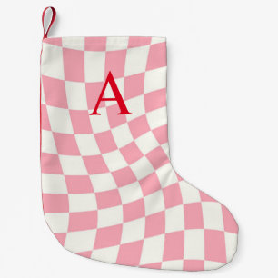 Modern monogram-Rosa - kontrollerad Liten Julstrumpa