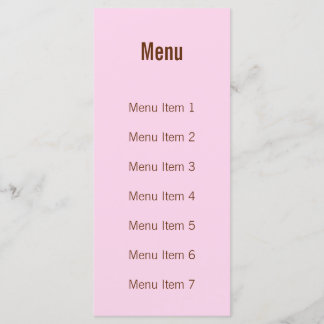 Modern Monogram - Rosa och Brown Meny