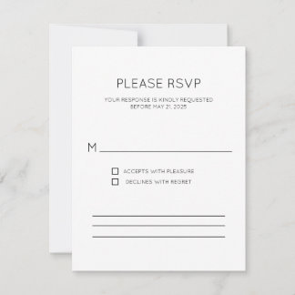 Modern Monogram RSVP-kort OSA Kort