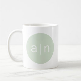 Modern monogram Sage-Grönt Kaffemugg