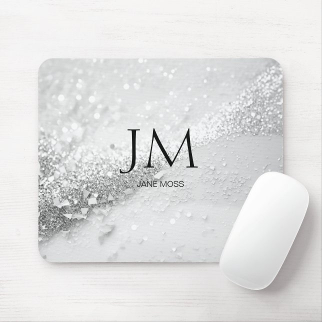 Modern, Monogram, Salon, Glitter (Imitate) Musmatta (Med mus)
