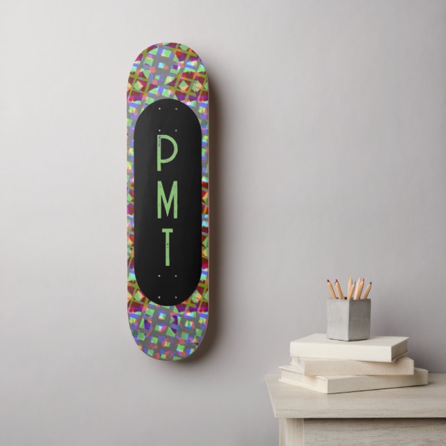 Modern monogram Skateboard (Väggkonst)