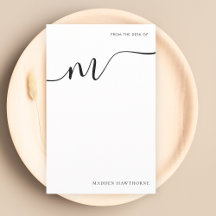 Modern monogram skriptkalligrafi - Papper