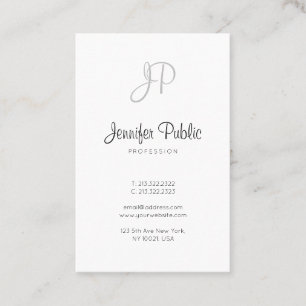 Modern monogram Snyggt Calligraphy Simple Design Visitkort