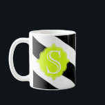 Modern monogram stripe-kaffe Mugg<br><div class="desc">Patternerad Kaffe koppar. Finns i många färg och mönster.</div>