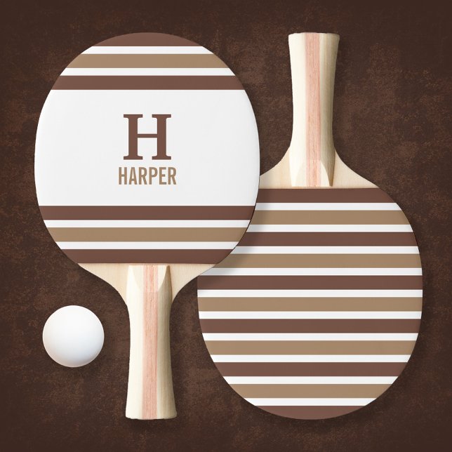 Modern monogram stripe pingisracket (Skapare uppladdad)