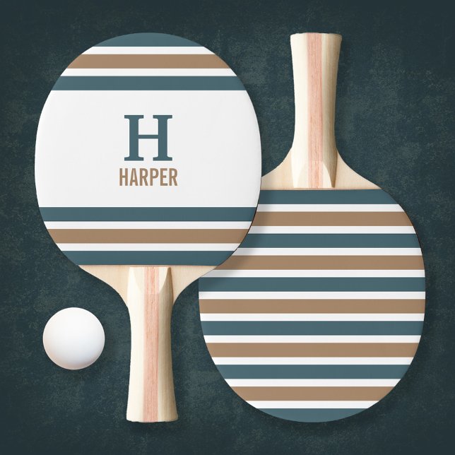 Modern monogram stripe pingisracket (Skapare uppladdad)