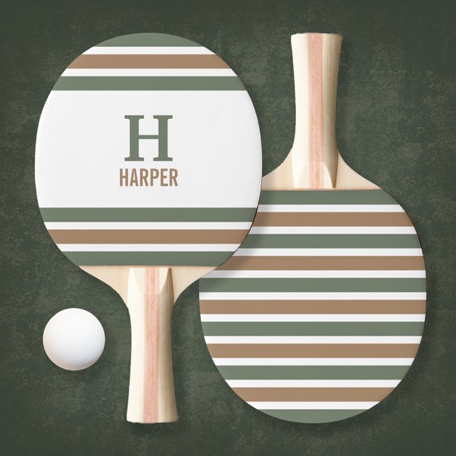 Modern monogram stripe pingisracket (Skapare uppladdad)