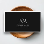 Modern, Monogram, svart Affärskort Visitkort<br><div class="desc">Elegant, modern affärskort som gör chicen enkel. En ren svart bakgrund parad med ett sofistikerat vitt gräns, med ett snyggt monogram på framsidan. Monogrammet namn kan lätt vara personlig för att göra en så unik design som du är! Baksidan ger ett generöst utrymme för viktig information som dina medielänkar adress,...</div>