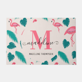Modern Monogram Tropical Löv Shock rosa Flamingo