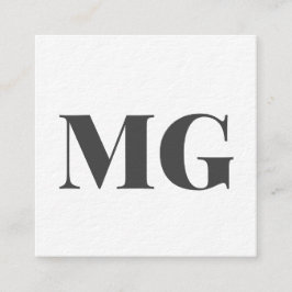 Modern monogram Typography-Mörk Grått Fyrkantigt Visitkort