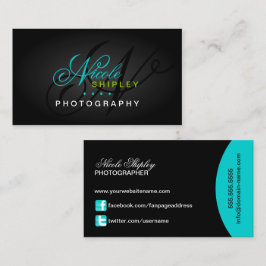 Modern Monogram Visitkort