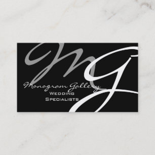 Modern monogram visitkortsmall visitkort
