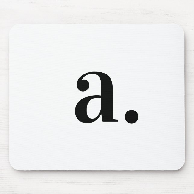 Modern monogram vit minimalist musmatta (Framsidan)
