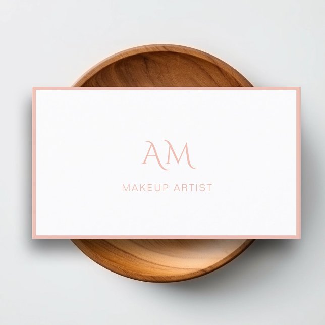 Modern, Monogram, Vita- Affärskortet Visitkort (Skapare uppladdad)