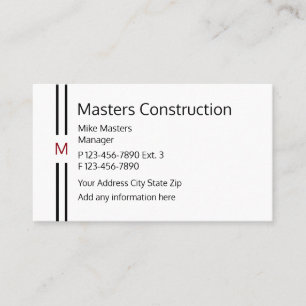 Modern Monogramdesign för konstruktion Visitkort
