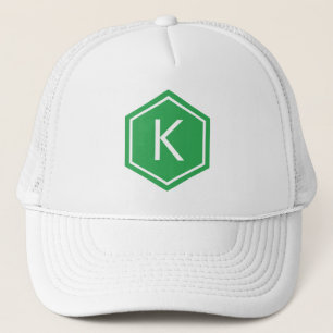 Modern monogramGrönt Truckerkeps