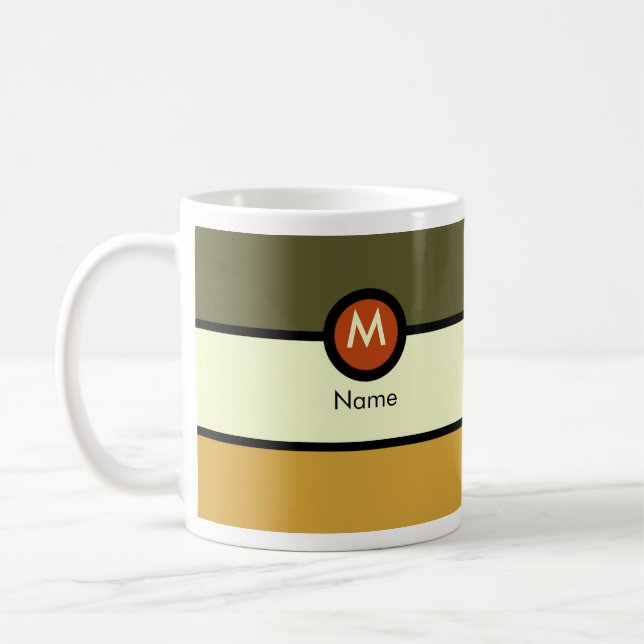 Modern monogramkaffe Mugg (Vänster)